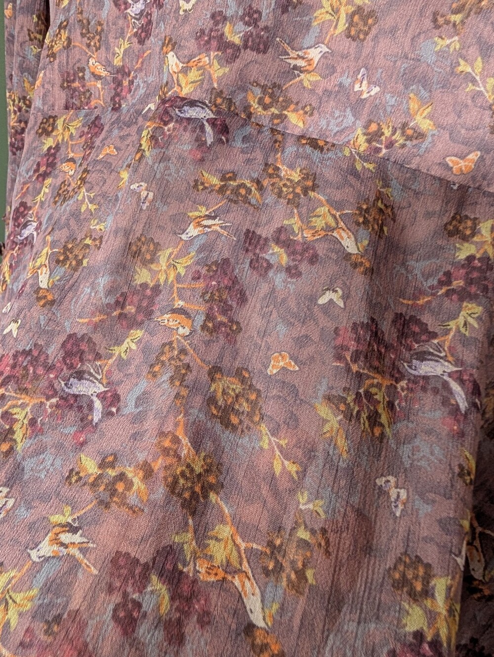 Code X Mode Women's Purple Floral V-Neck Tiered Long-Sleeve Floral Dress 🩵 - Picture 8 of 11